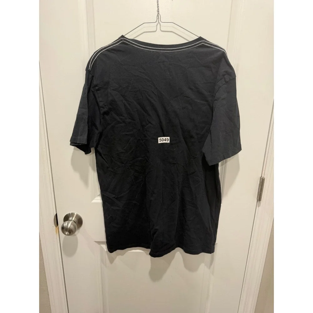 True Religion Mens T-Shirt Metallic Buddha Graphic Black XL